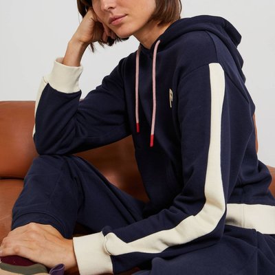 Sweat à capuche avec détails contrastés en molleton de coton BIO MONOPRIX FIT