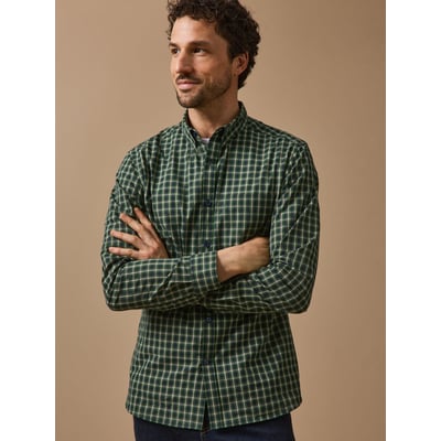 Chemise popeline carreaux  - coupe ajustée CYRILLUS