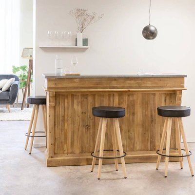 Meuble bar en bois recyclé 180 cm  GARANCE MADE IN MEUBLES 
