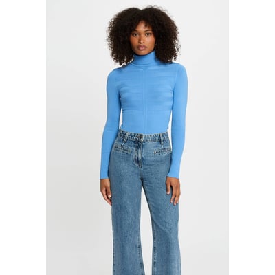 Pull fine maille, col montant MORGAN