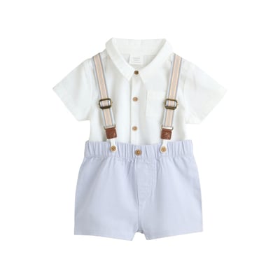 Chemise, body, short et bretelles bébé, 3 p NEXT