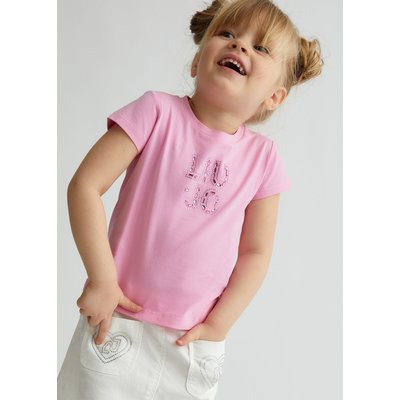 T-shirt en coton avec logo et strass LIU JO