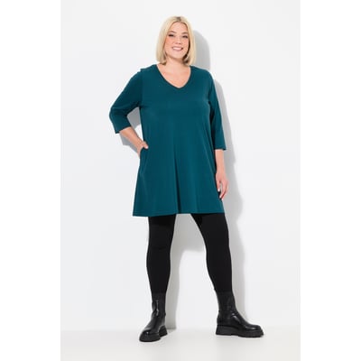 T-shirt long, décolleté en V et manches 3/4 ULLA POPKEN