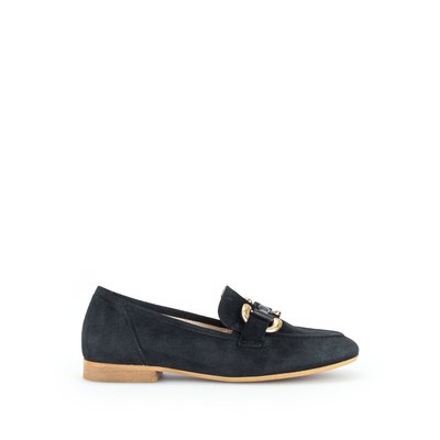 Mocassins en cuir velours à talon décroché GABOR