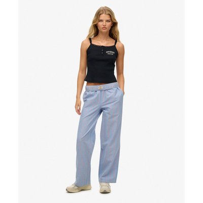 Pantalon élastiqué à rayures en coton biologique SUPERDRY