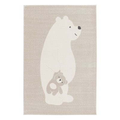 Tapis intérieur enfant beige créme oursons RYAN SWEEEK