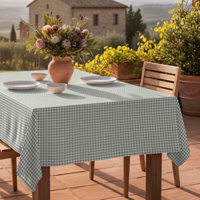 Nappe anti-taches Medina verde - 100% coton - NAF NAF HOME