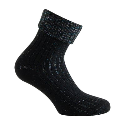 Mi-chaussettes unie fil textile revers en acrylique/coton KINDY