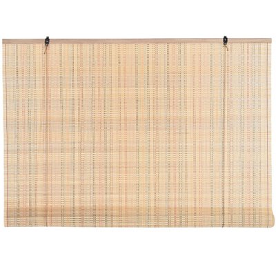 Store enrouleur intérieur en bambou et fils multicolores 120x2x230cm WADIGA