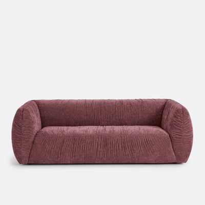 Canapé droit 3 ou 4 places, en chenille flammée, SILVER LA REDOUTE INTERIEURS