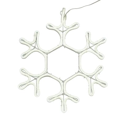 41cm White Neon Snowflake LED Wall Light SO'HOME