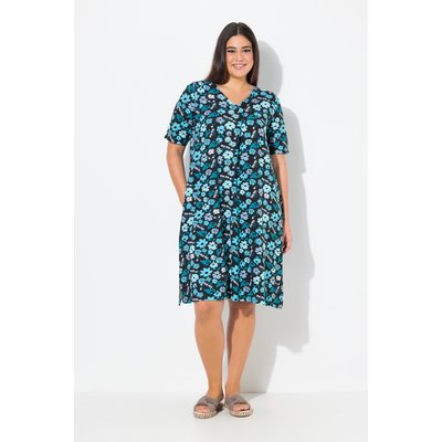 Robe en jersey à fleurs. Décolleté ULLA POPKEN