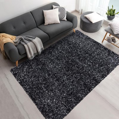 Tapis poils longs shaggy tissé motif faux uni UNI D UN AMOUR DE TAPIS
