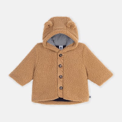 Cappotto in sherpa con cappuccio PETIT BATEAU