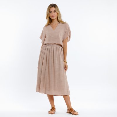 Jupe beige fluide La Redoute