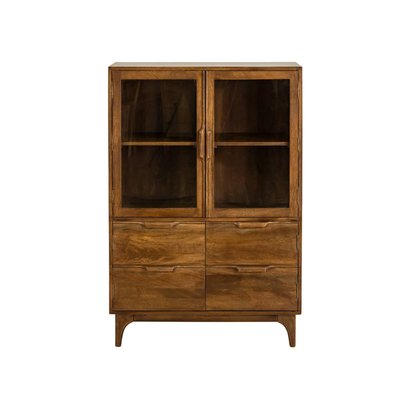 Vitrine en bois de manguier  REMICK MADE IN MEUBLES 