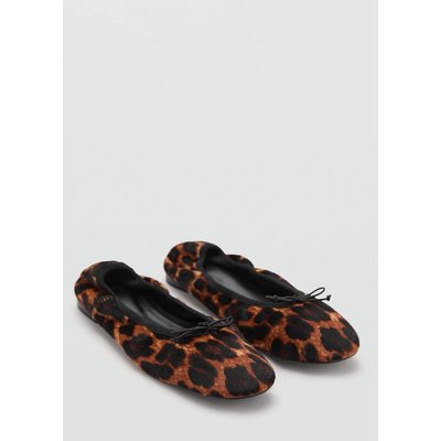 Ballerines léopard cuir MANGO