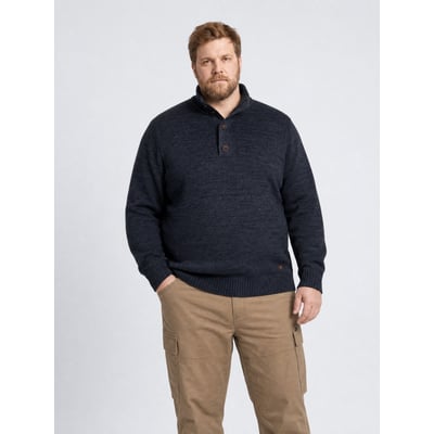 Pull Polo en maille chinée grande taille steelbridge PETROL INDUSTRIES