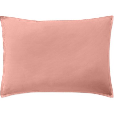 Taie d'oreiller percale de coton lavé unie, Elegance BATON ROUGE