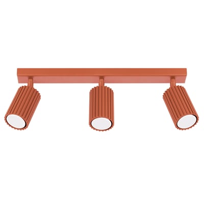 Plafonnier Aluminium Ocre Rouge GU10 3 Karbon Line EDEN