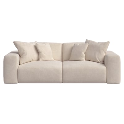 Canapé beige en tissu de polyester recyclé - ENZO HANNUN