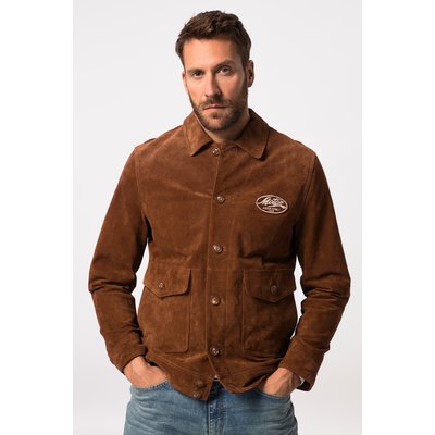 Veste en cuir avec patte de boutonnage et JP1880