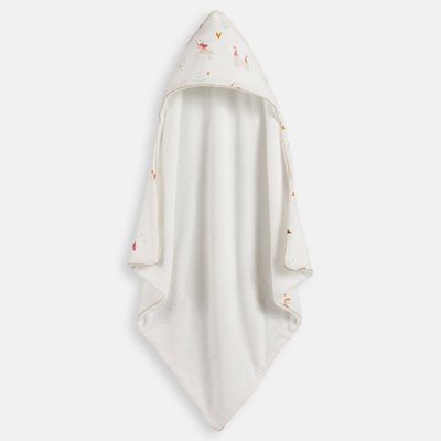Cape de bain en gaze de coton et éponge bouclette 380g, CHATEAU LICORNE LA REDOUTE INTERIEURS