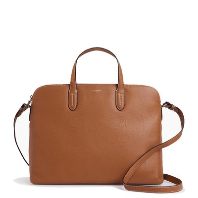 Porte documents 1 soufflet 14" en cuir grainé SOPHIE LE TANNEUR