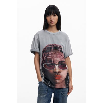 T-shirt à manches courtes avec visage DESIGUAL