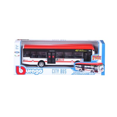 1/64 city bus - bus urbain à portes ouvrantes - assortiment de 5 modèles BBURAGO