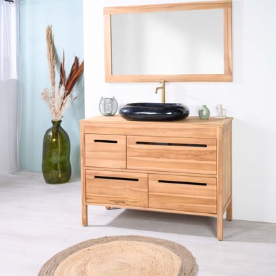 Meuble sous vasque en teck Sira 120cm WANDA COLLECTION