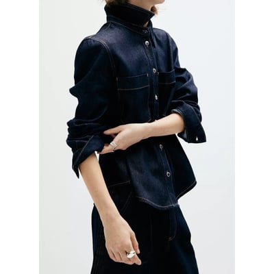 Chemise denim poches MANGO