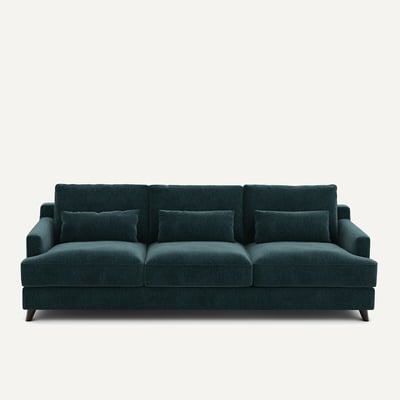 Canapé 3 ou 4 places, velours chenille, Alwine AM.PM