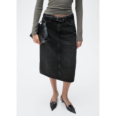 Jupe midi en jean MANGO
