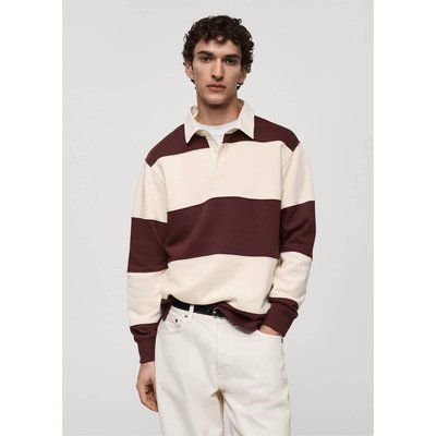 Sweat-shirt polo coton bicolore MANGO MAN