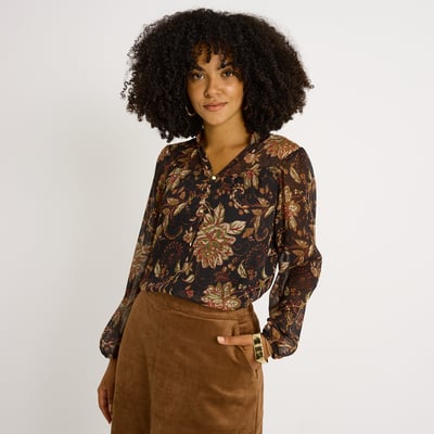 Blouse en voile imprimé fleuri GRAIN DE MALICE