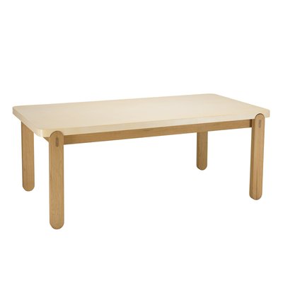Table à manger chêne plateau béton beige 200 cm BRASILIA PIER IMPORT