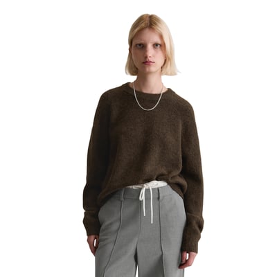 Pull en maille relaxed en mélange de laine d'alpaga douillette MARC O’POLO DENIM