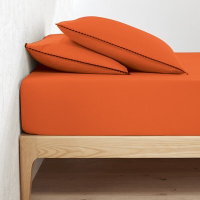 Drap housse uni coton lavé, bonnet 25cm, Merida LA REDOUTE INTERIEURS