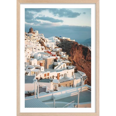 Poster photo paysage les cyclades ""santorini"" HEXOA