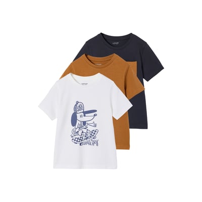 Lot 3 T-shirt manches courtes VERTBAUDET