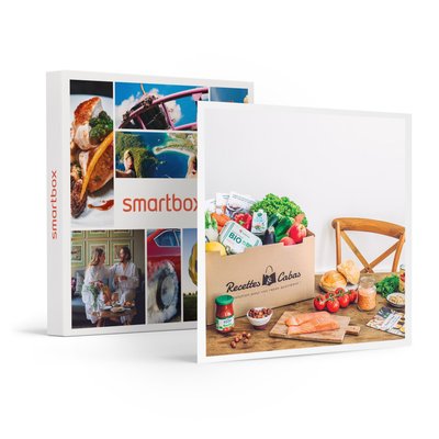 Panier à cuisiner Recettes et Cabas pour 4 personnes avec 3 délicieuses recettes- SMARTBOX - Coffret Cadeau Gastronomie SMARTBOX