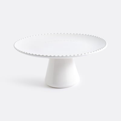 Akoya Stoneware Cake Stand with Beaded Edge LA REDOUTE INTERIEURS