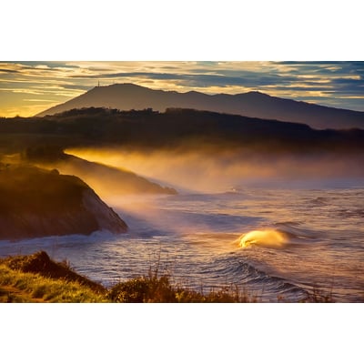 Tableau paysage ocean vue sur la rhune HEXOA