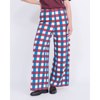 Pantalon en coton bio imprimé vichy EMOI EMOI