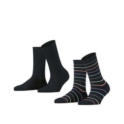 Chaussettes Multi Stripe 2-Pack Opaque ESPRIT