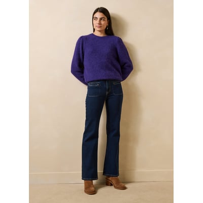 Jean bootcut taille haute en coton biologique LA FEE MARABOUTEE