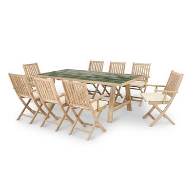 Salon de jardin, 8 chaises, BISBAL&JAVA LIGHT DEFORA HOME