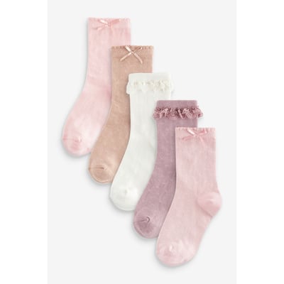 Hopply Lot de 5 paires de chaussettes à volants en dentelle Hopply Lot de 5 paires de chaussettes à volants en dentelle