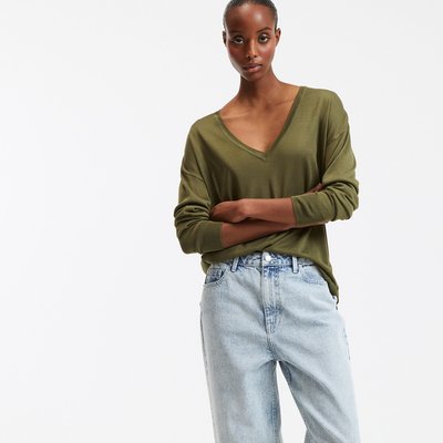 Pull col v en fine maille LA REDOUTE COLLECTIONS
